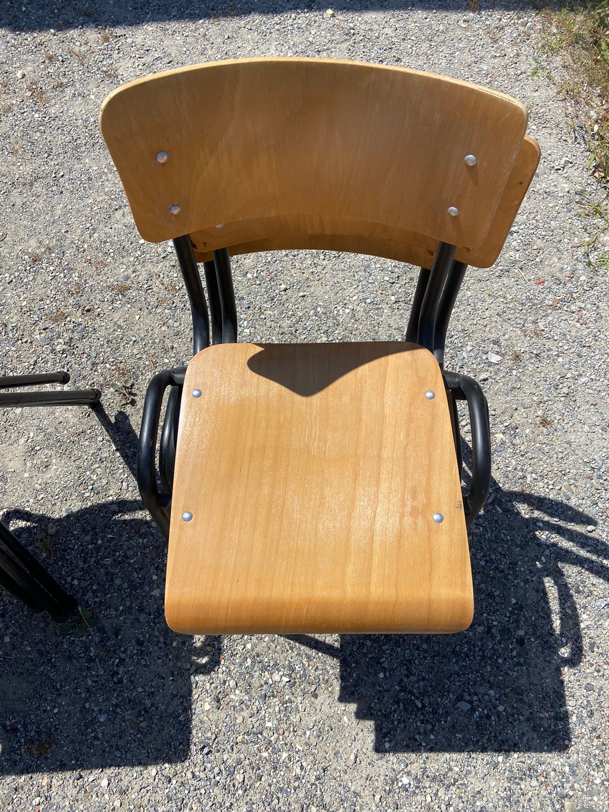 Schoolstoel, Maison & Meubles, Chaises, Enlèvement, Bois, Noir, Cinq, Six Chaises ou plus