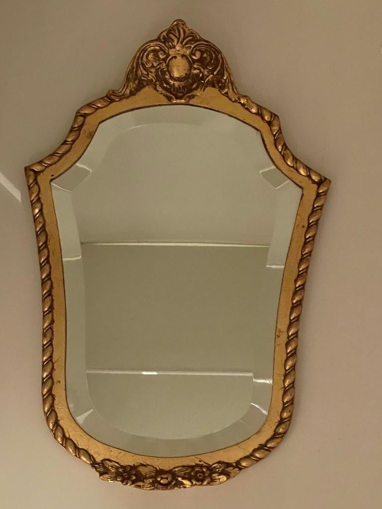 Vintage Spiegel vergulde rand, Huis en Inrichting, Woonaccessoires | Spiegels, Ophalen, Gebruikt