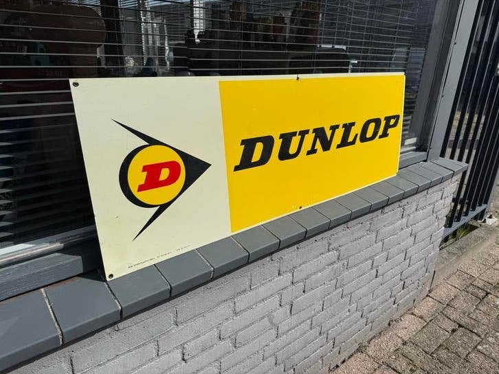 Vintage Dunlop Reclamebord - Rob Otten Plastic Brux, Verzamelen