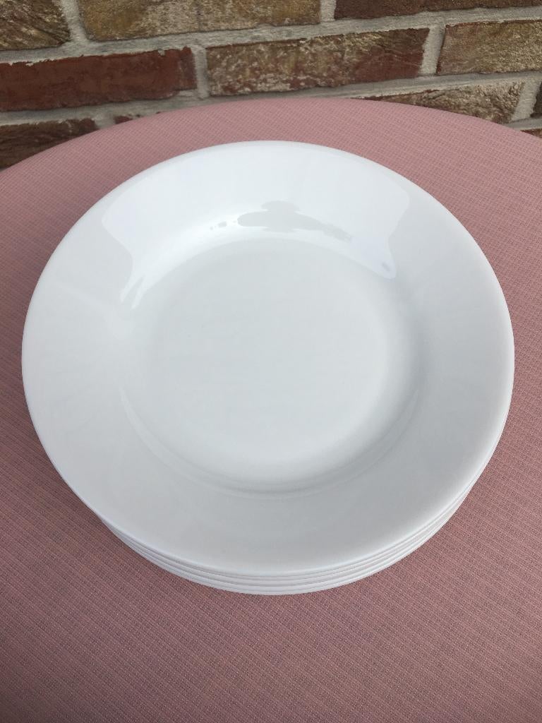 ARCOPAL WITTE DIEPE BORDEN ZO GOED ALS NIEUW, Huis en Inrichting, Keuken | Servies, Ophalen of Verzenden, Zo goed als nieuw, Effen