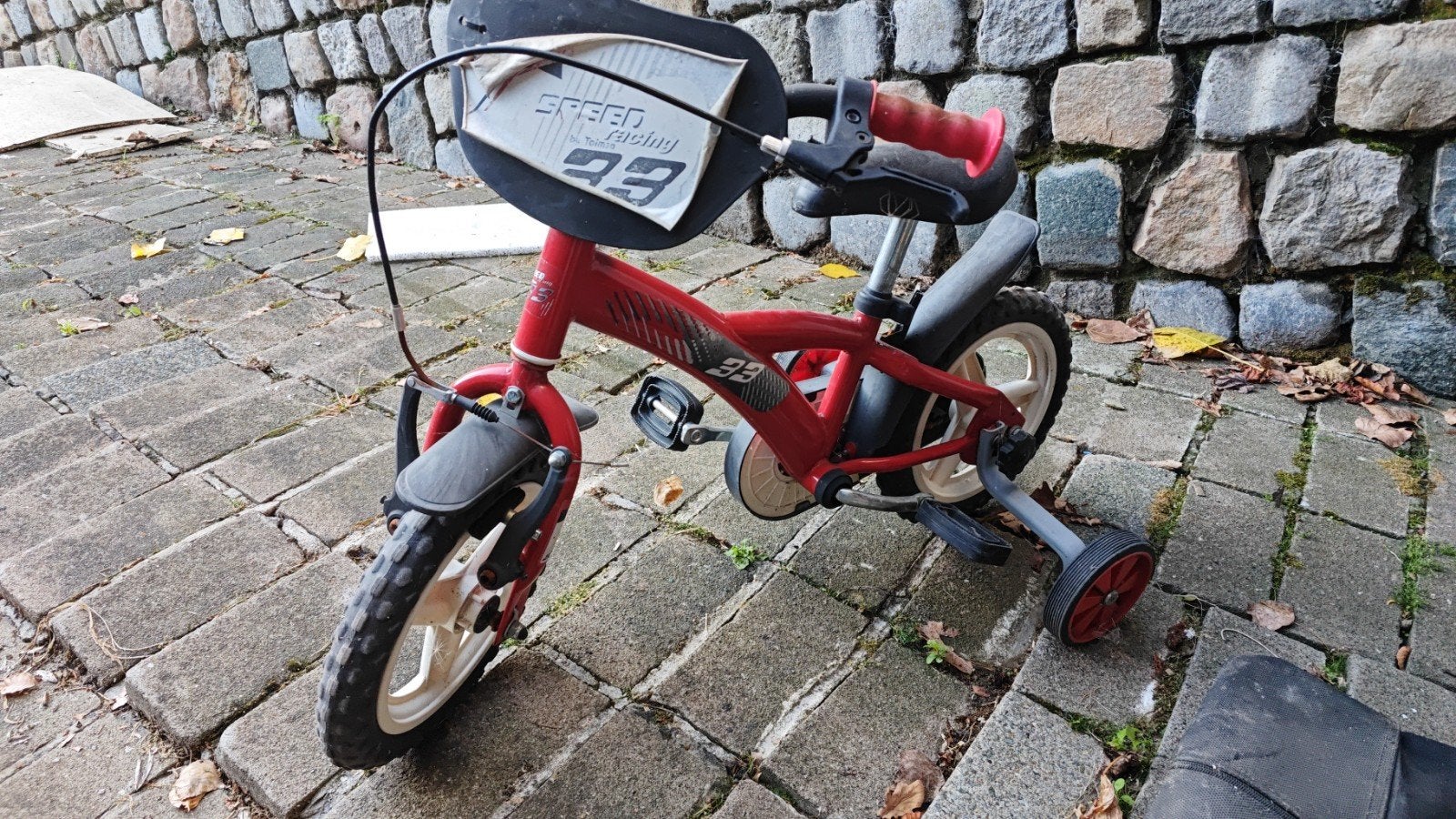 kinder fiets, Ophalen