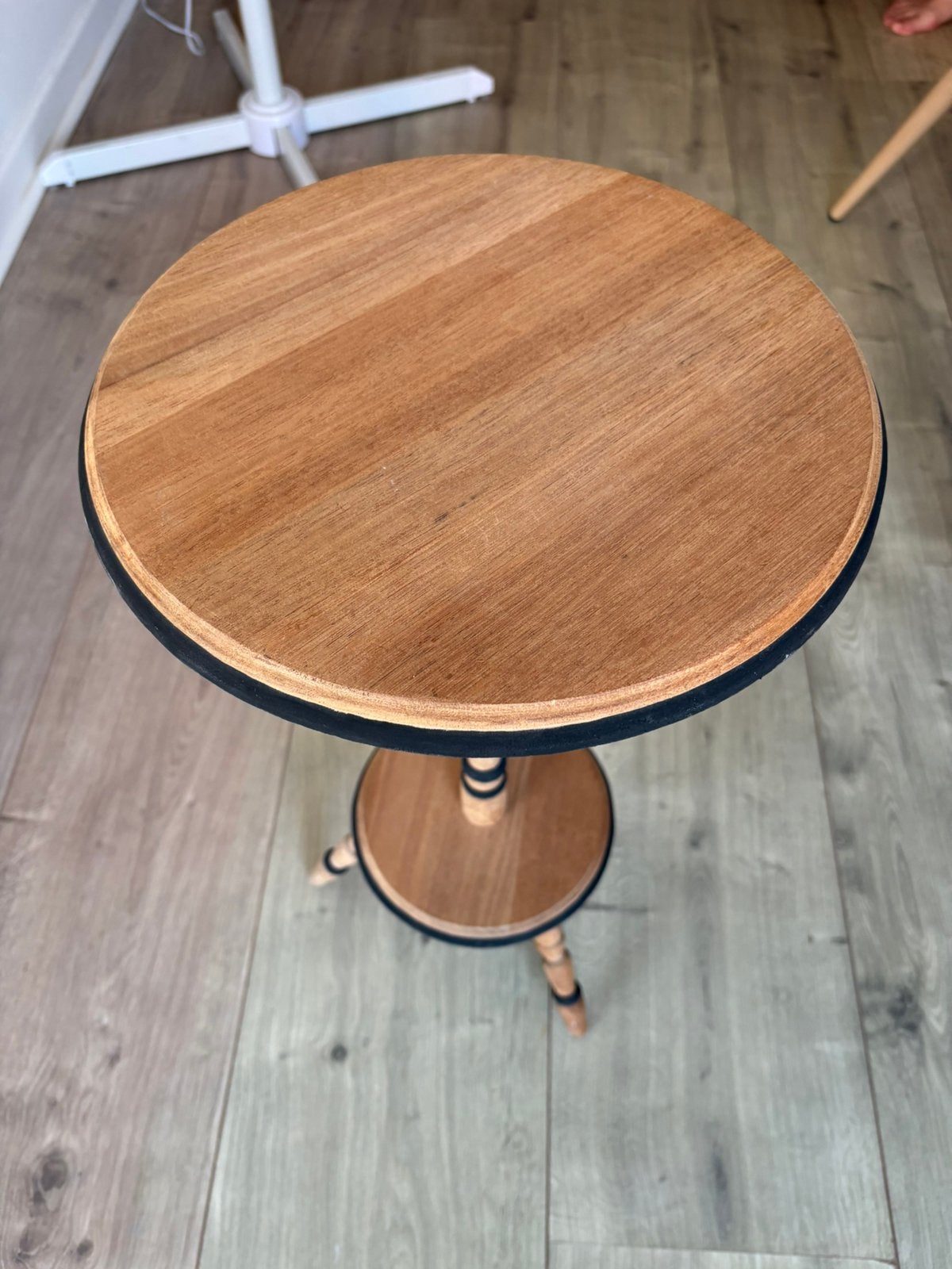 Kleine ronde tafel van echt hout, Huis en Inrichting, Ophalen, Zo goed als nieuw, Hout