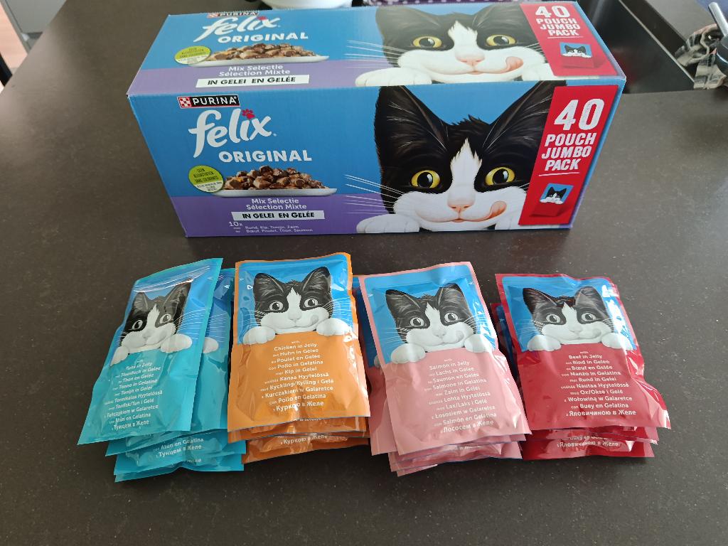 Felix natte voeding kat, Ophalen, Kat