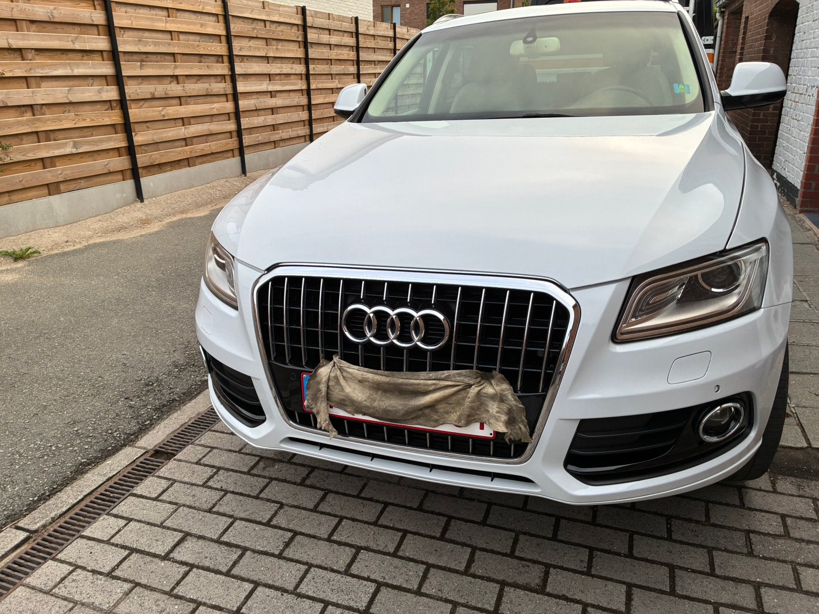 Witte audi Q5 2.0T Quattro, Auto's, Automaat, Q5, Lederen bekleding, Wit