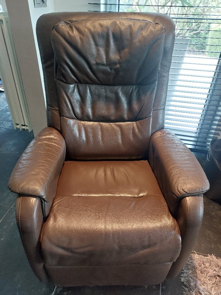 Electrische relax zetel, Huis en Inrichting, Ophalen, Gebruikt, Minder dan 150 cm, Leer