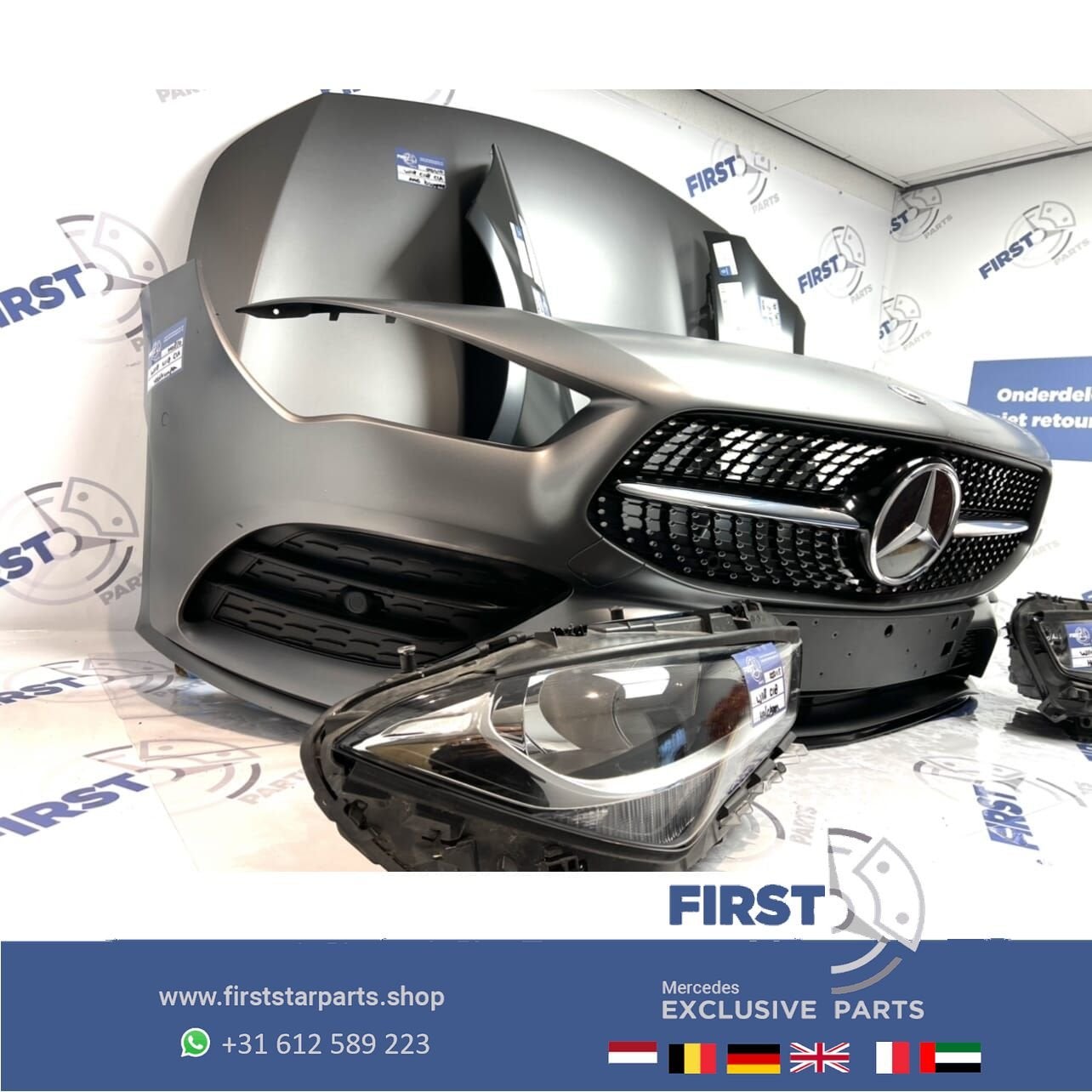 2022 W118 C118 CLA AMG LINE VOORKOP ZWART WIT GRIJS originee, Utilisé, -, Avant, -