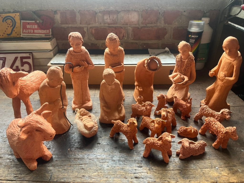 Terracota kerstbeeldjes, Diversen, Ophalen, Zo goed als nieuw