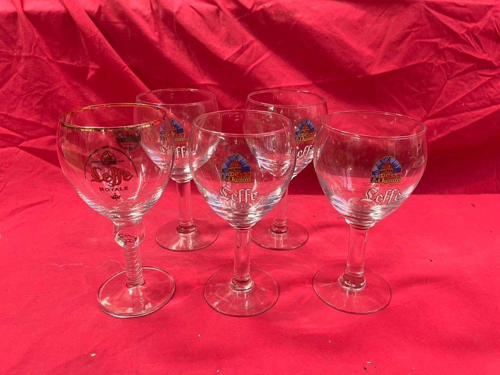 Leffe glazen.[5st], Verzamelen, Ophalen of Verzenden, Zo goed als nieuw, Glas of Glazen, Leffe