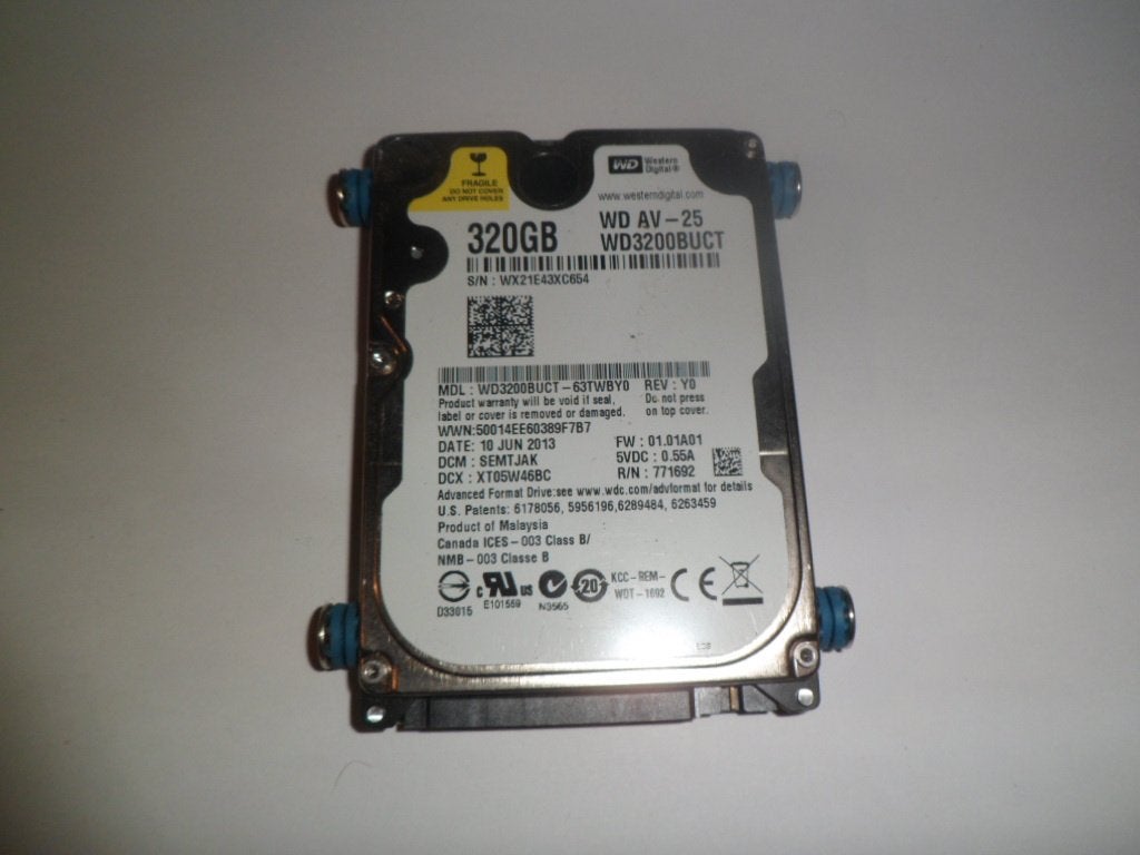 HDD WD AV-25 320GB, 16MB Cache, 2.5Inch, 5400RPM, WD3200BUCT, Ophalen of Verzenden, Refurbished, SATA, HDD