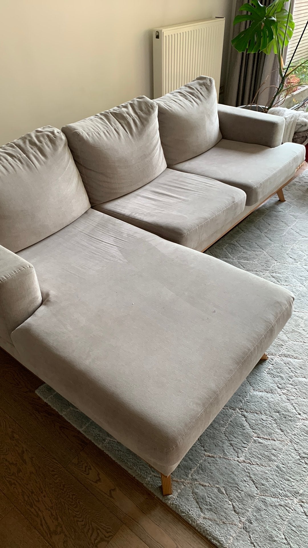Zetel - scandinavisch design - grijze stof, Ophalen, Gebruikt, Stof, Scandinavisch
