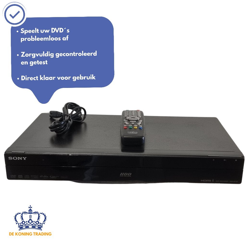 Sony RDR-AT107 | DVD Recorder | HDMI | DVD Speler, Audio, Tv en Foto, Verzenden, Met harddisk, Dvd-recorder, Zo goed als nieuw