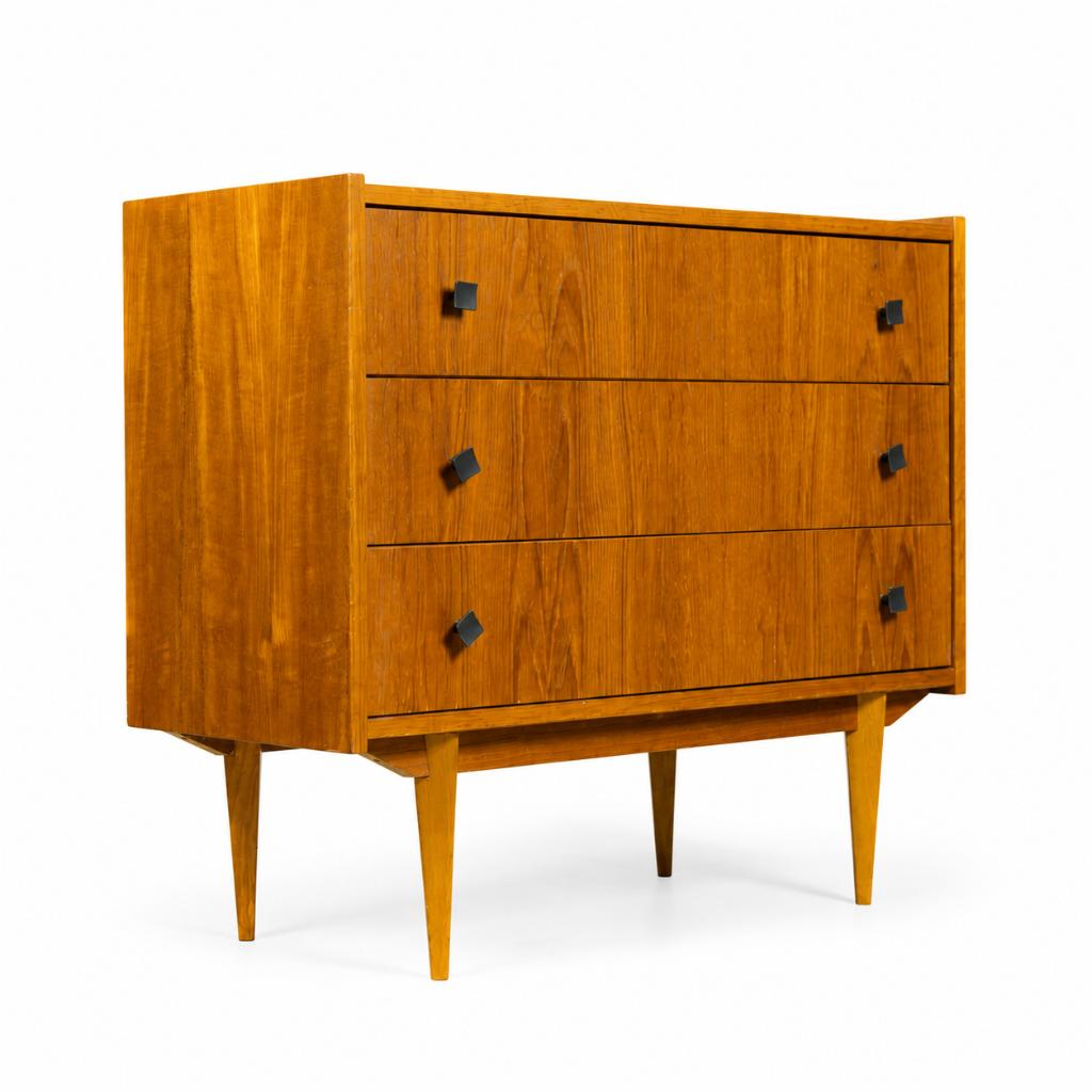 Mid century ladekast  - Teak jaren 60, 25 à 50 cm, Moins de 100 cm, Vintage, Comme neuf