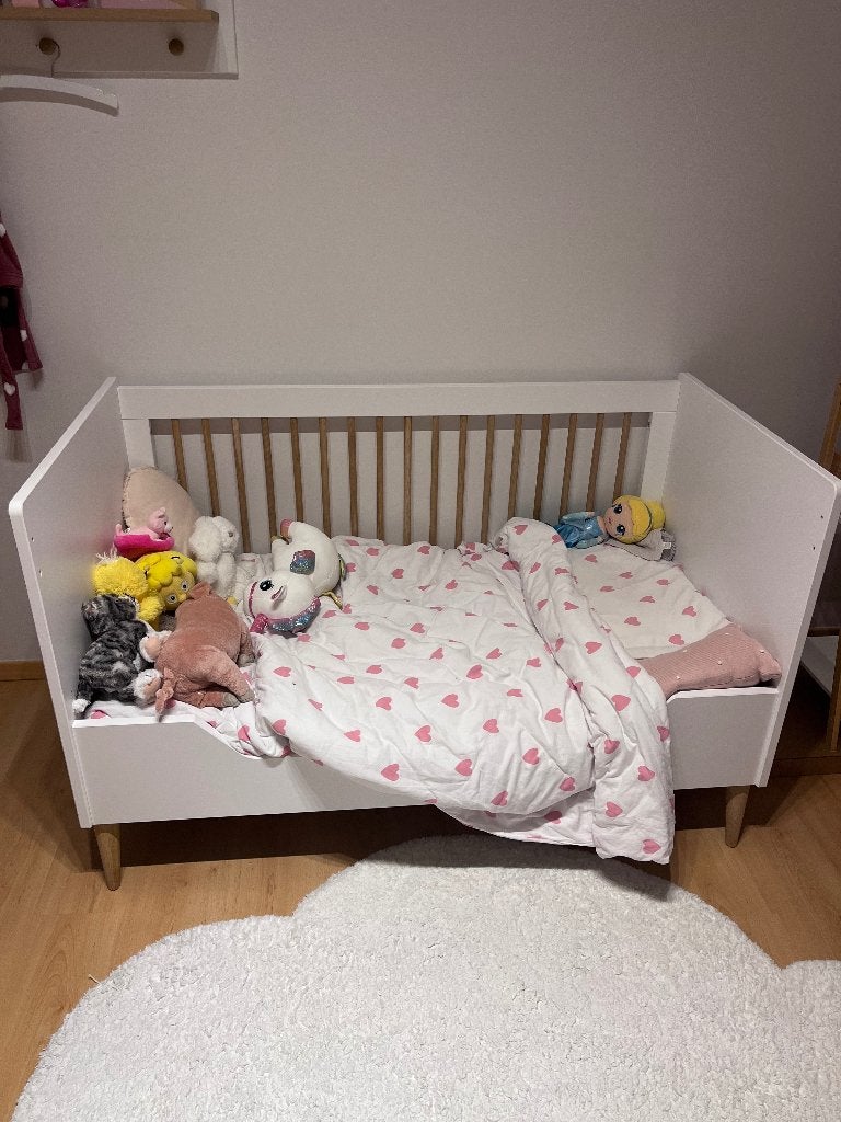 Meegroeibed 70x140cm Bopita Paris wit/eiken + EXTRA’S, Kinderen en Baby's, Kinderkamer | Bedden, Ophalen, Zo goed als nieuw, Matras