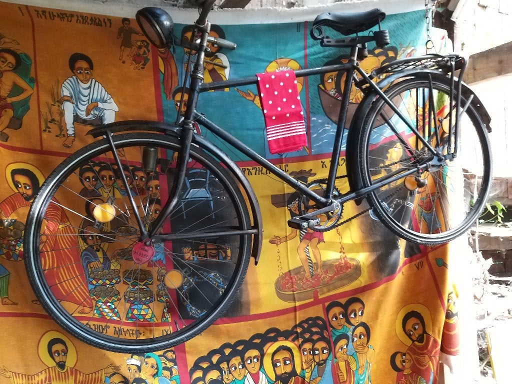 antieke herenfiets, Ophalen, Terugtraprem, Jaren '30, 55 tot 59 cm