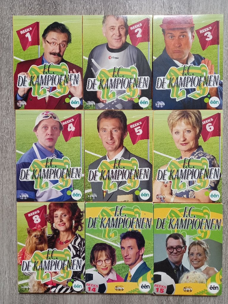 Dvd boxen Fc de kampioenen (9 seizoenen), Cd's en Dvd's, Dvd's | Nederlandstalig, Zo goed als nieuw, Komedie, Alle leeftijden