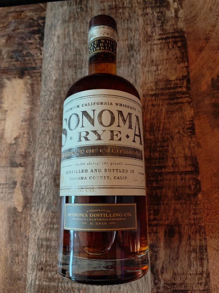 Sonoma Rye California 46,5% 70cl Rye Whiskey, Verzamelen, Overige gebieden, Overige typen, Nieuw, Ophalen of Verzenden