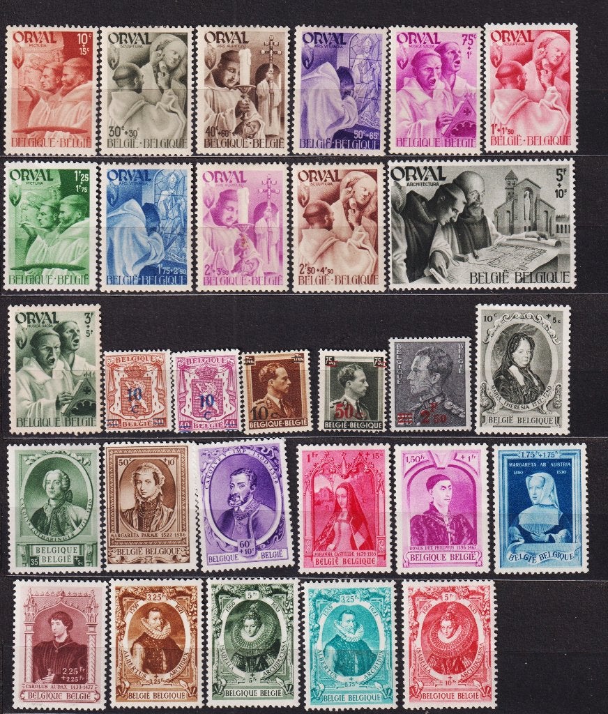 Belgique 1941 année complète sans blocs, Envoi, Non oblitéré, Neuf