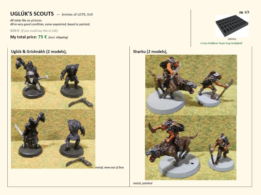 Uglúk's Scouts  (Evil)  ME SBG Games workshop, Enlèvement ou Envoi, Neuf, Le Seigneur des Anneaux, Figurine(s)