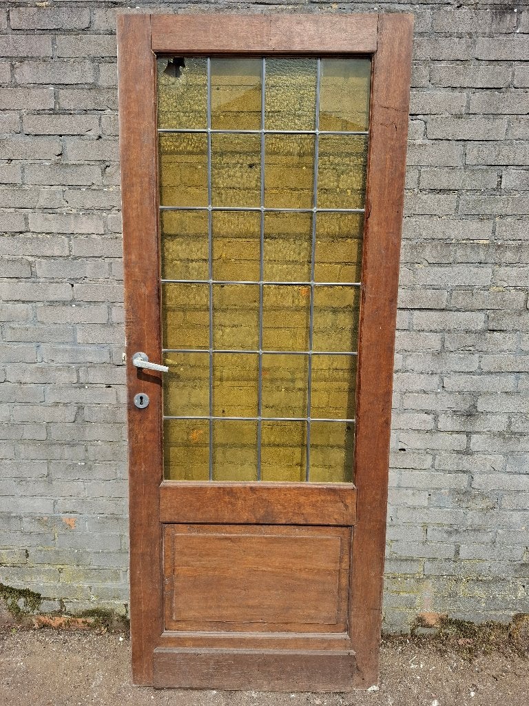 Grenen paneeldeuren met glas, Doe-het-zelf en Bouw, Ophalen, Gebruikt, 80 tot 100 cm, Binnendeur