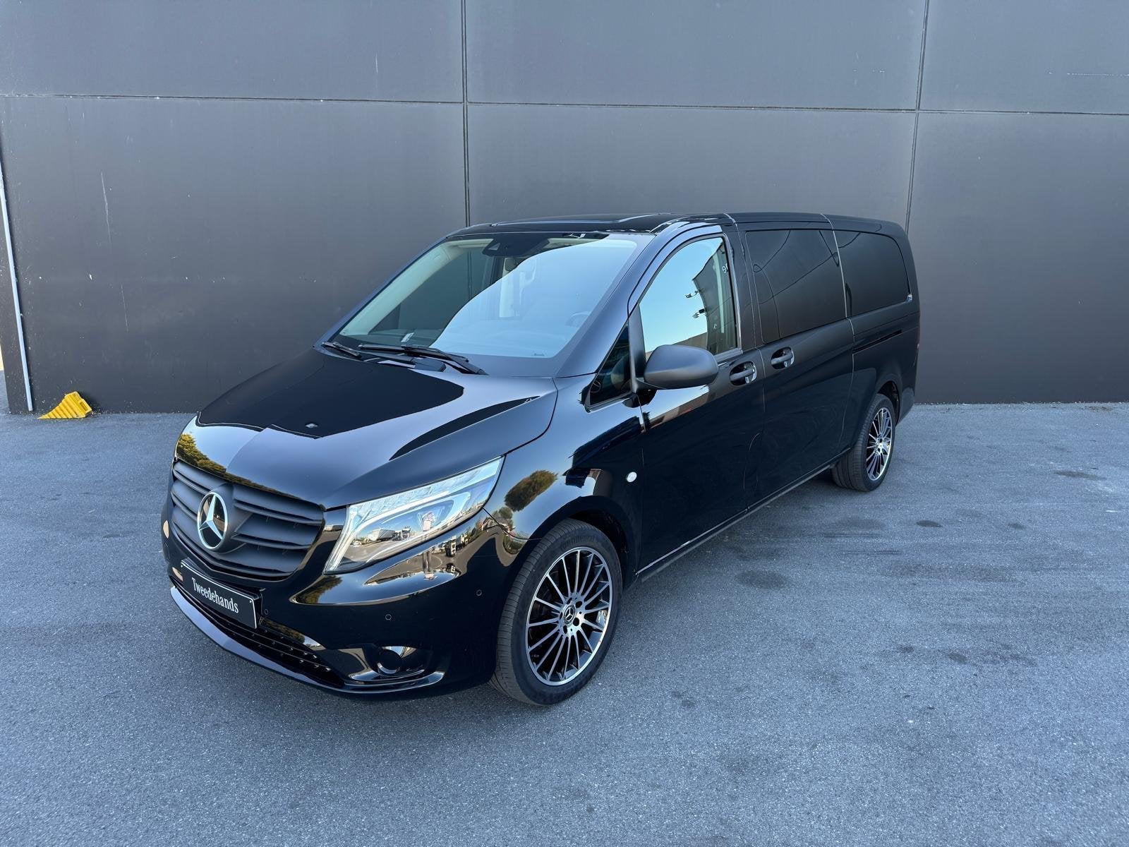 Mercedes-Benz Vito Tourer 116 CDI L3 + DUBBEL CABINE + 5-ZIT, Auto's, Automaat, Dealer onderhouden, Gebruikt, Zwart