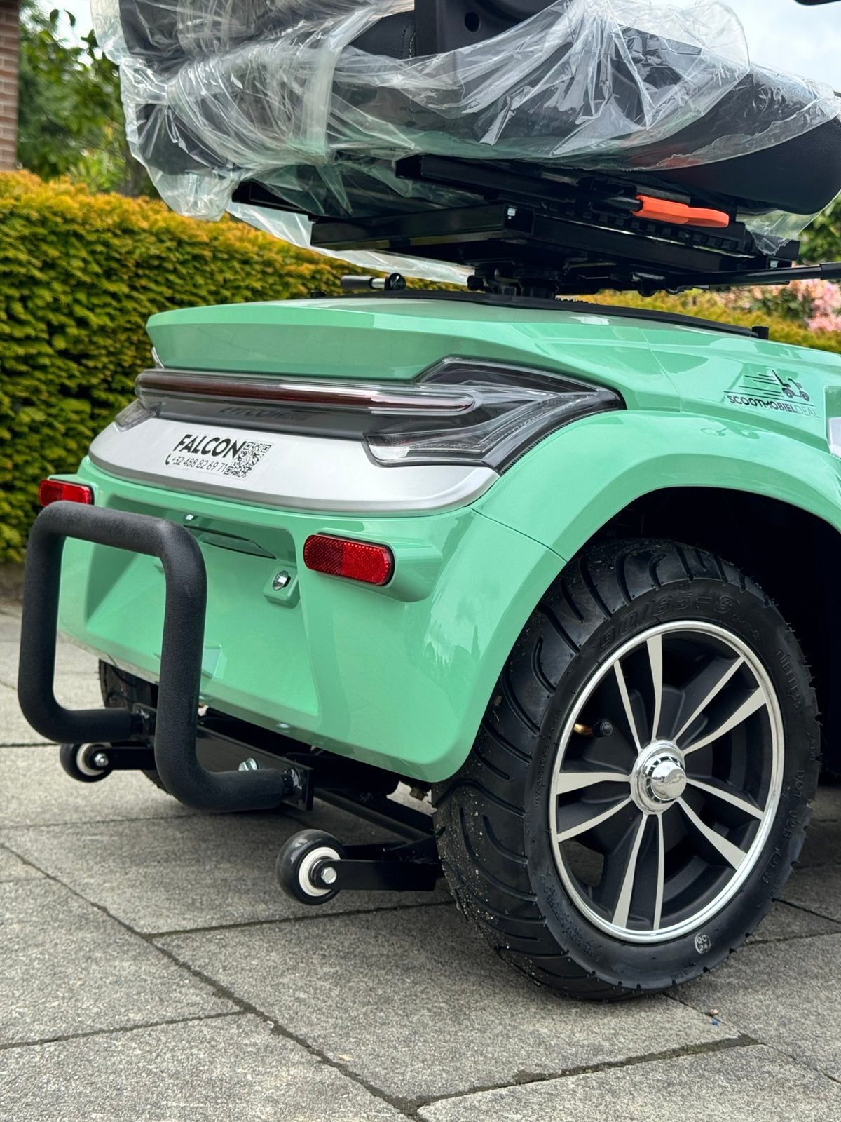 Nieuw Scootmobiel Falcon 20km/u met uitneembare lithium accu, Diversen, Rolstoelen, Ophalen of Verzenden, Inklapbaar, Nieuw, Elektrische rolstoel