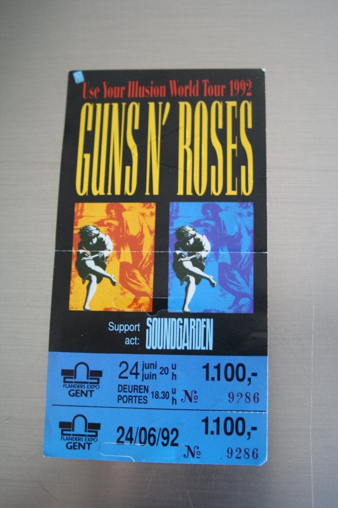 Guns n' Roses concertticket, Tickets en Kaartjes