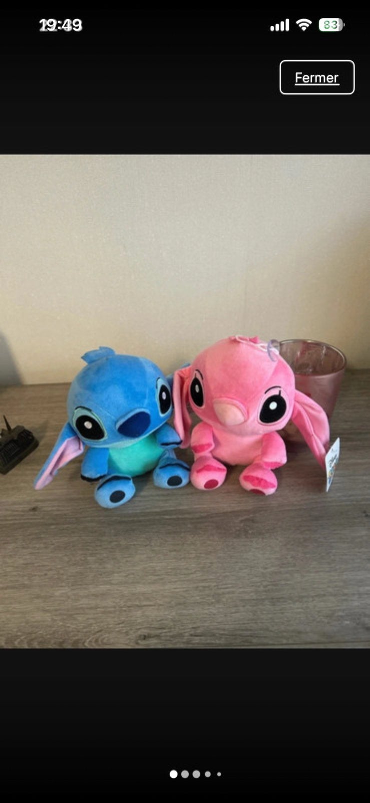 Peluche stitch et angel, Enlèvement, Neuf