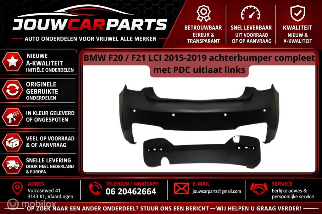 Achterbumper M-tech BMW 1-serie  F20/F21  LCI ('15->), Nieuw, Ophalen of Verzenden, Achter, Bumper