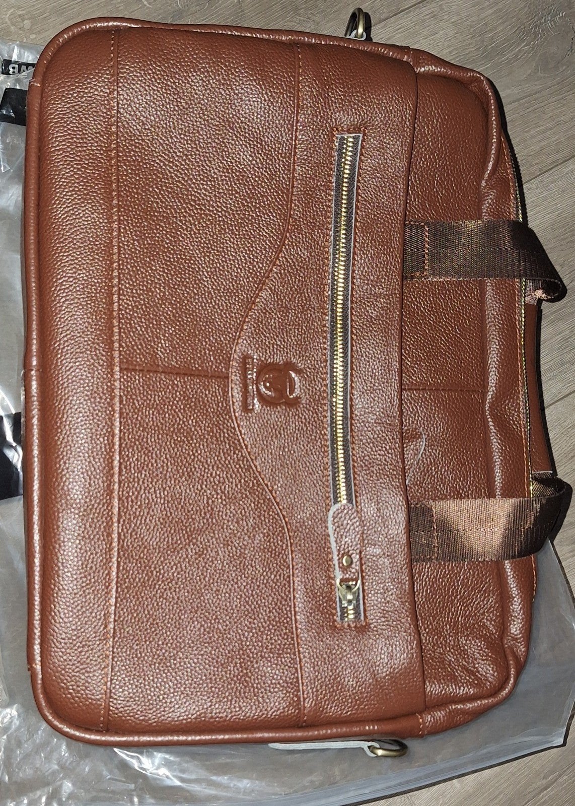 Nieuwe Bullcaptain Leren Laptoptas / Aktetas – Bruin Echt Le, Bruin, Nieuw, Aktetas, Ophalen of Verzenden