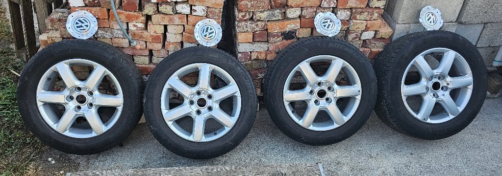 Jante d'origine VW, en alliage avec pneus, Pneus et Jantes, Pneus été, 17 pouces, Enlèvement