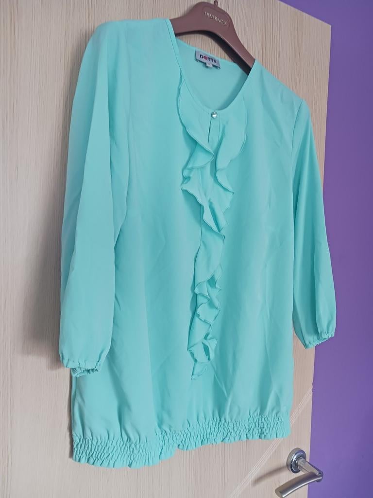 Damesbloes, Kleding | Dames, Ophalen of Verzenden, Maat 46/48 (XL) of groter, Groen