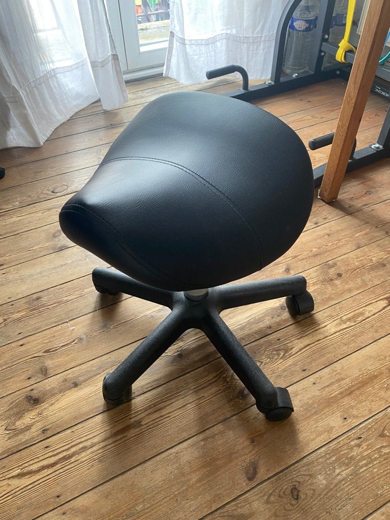 Tabouret Selle, Maison & Meubles, Chaises, Comme neuf, Enlèvement, Noir, Cuir
