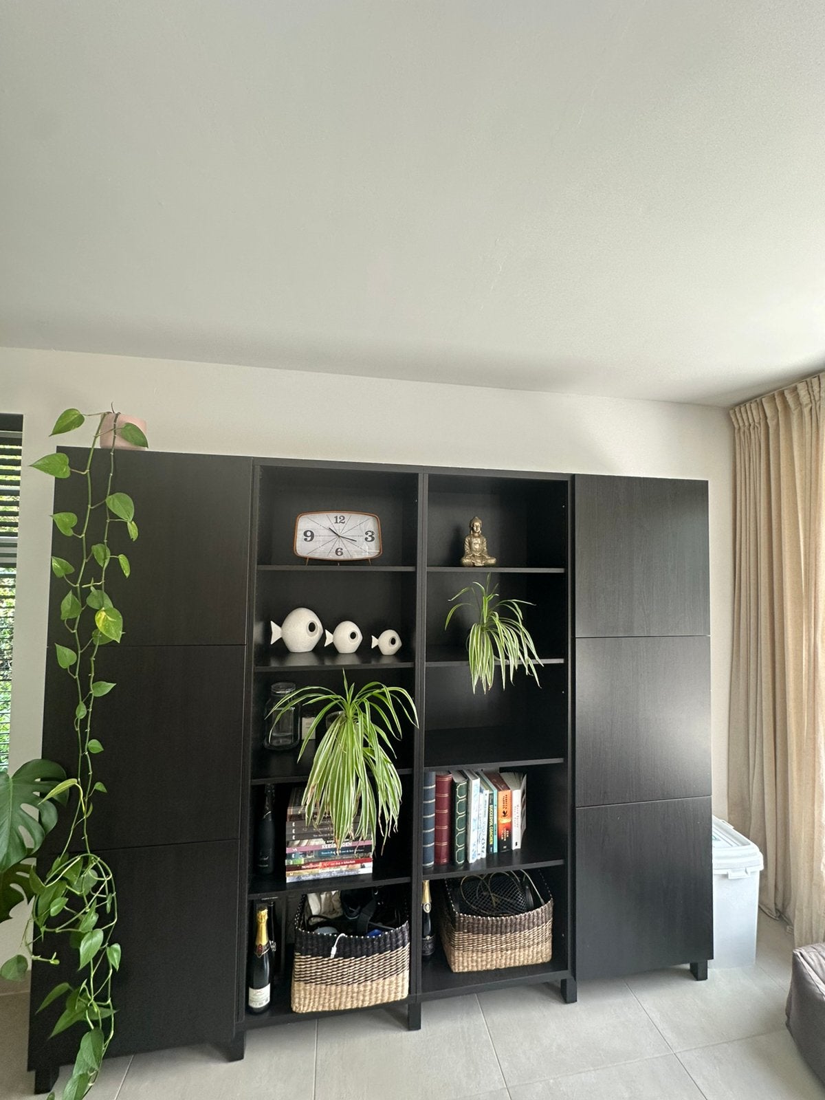Wandkast ikea zwart, Ophalen, Gebruikt