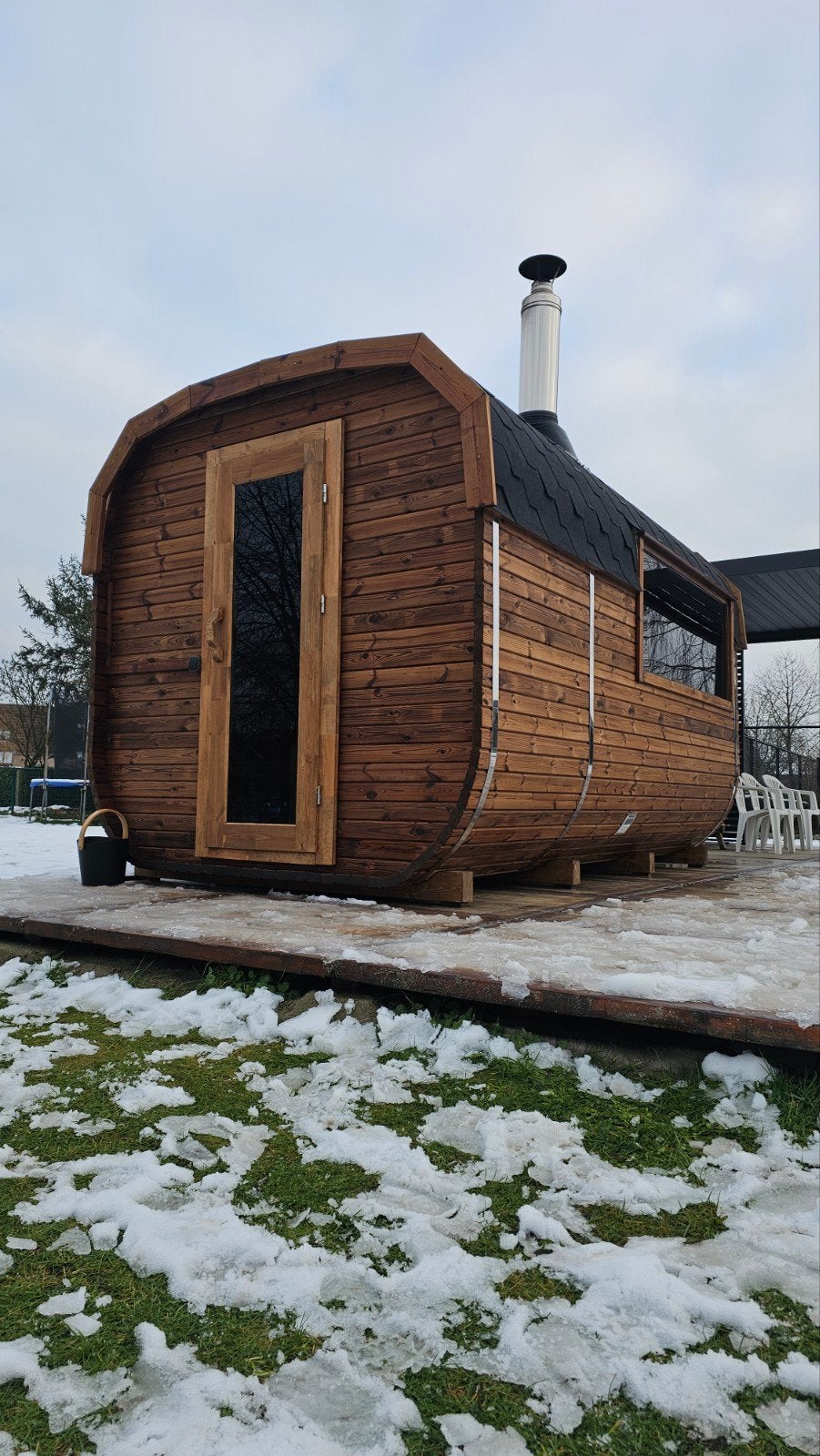 Livraison et installation gratuites du sauna Cube Barrel de, Enlèvement ou Envoi