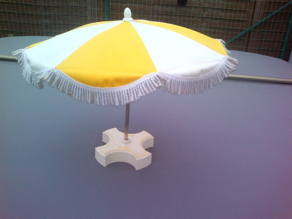 Vintage mini tafel parasol., Ophalen of Verzenden