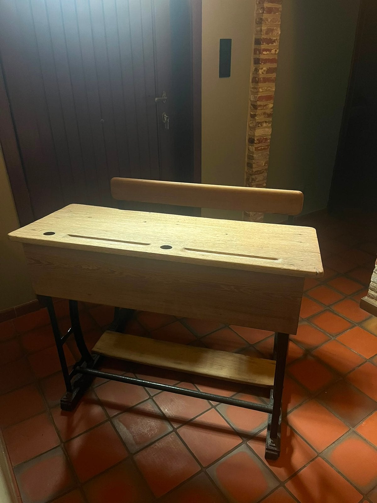 Vintage schoolbank, Antiek en Kunst, Ophalen