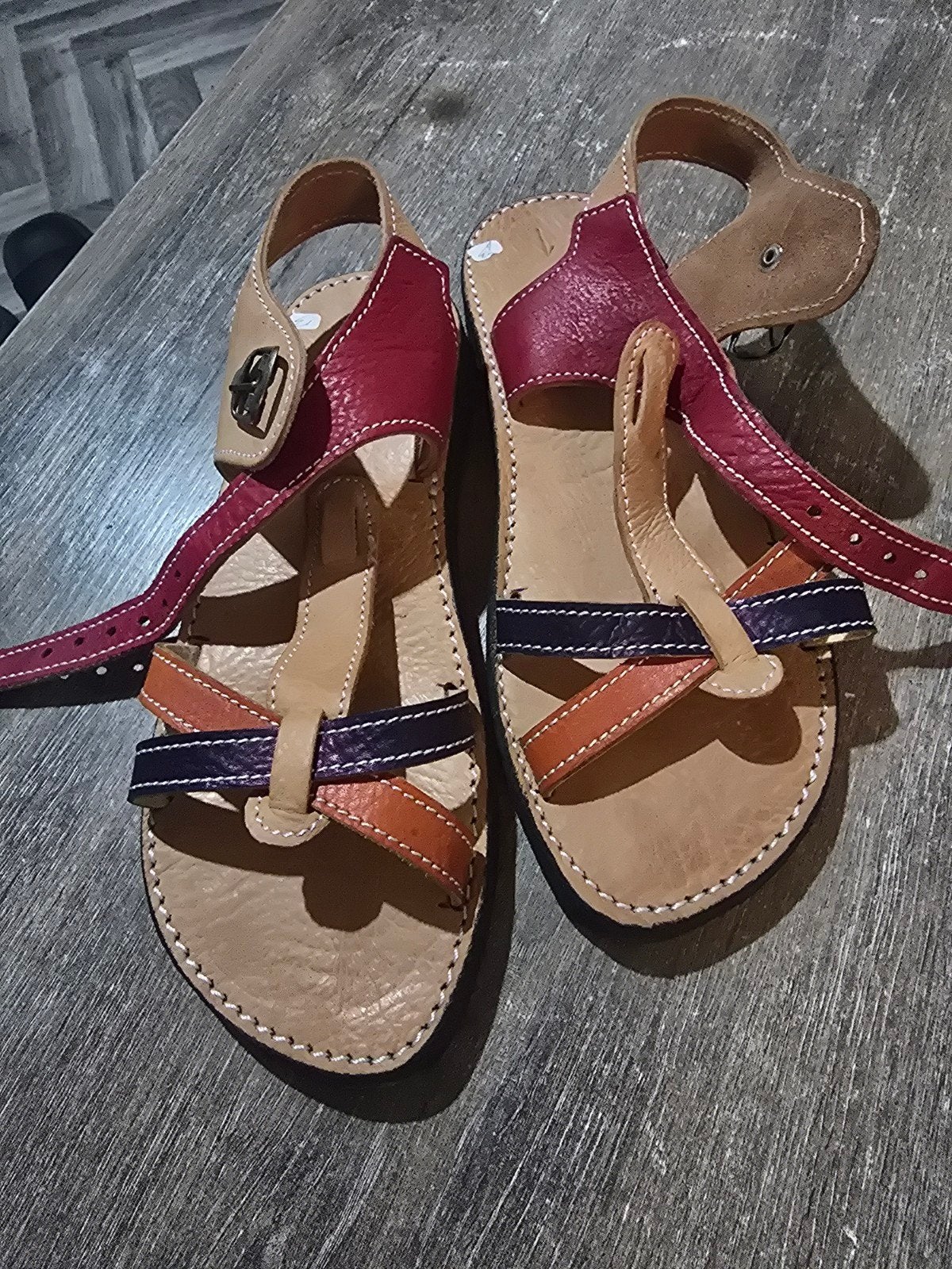 Sandal cuir   sandal leer