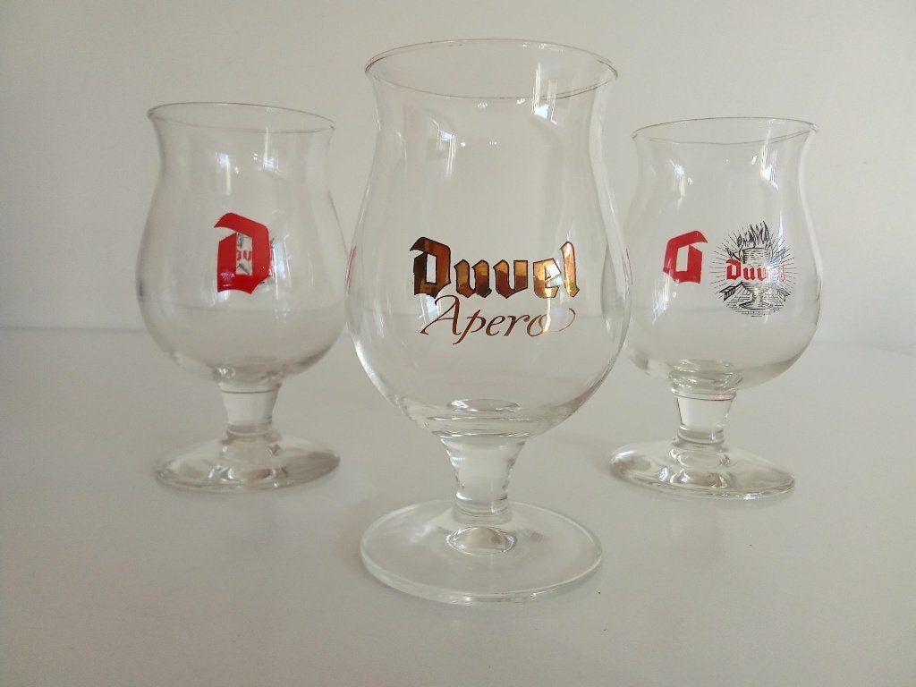 Set van 3 Duvel Apéro / Mini degustatieglazen (16,5 cl), Enlèvement, Comme neuf, Verre ou Verres, Duvel