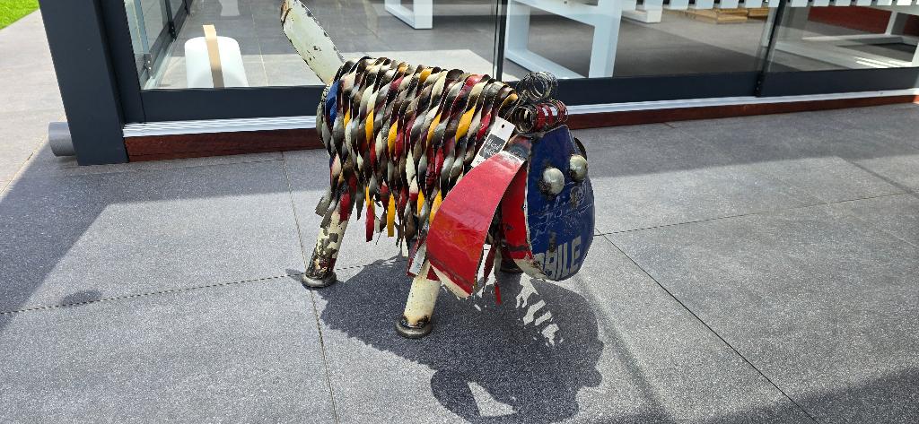 Schaap handmade in plaatstaal, Huis en Inrichting, Woonaccessoires | Overige, Ophalen, Meerkleurig, Metaal, Landelijk
