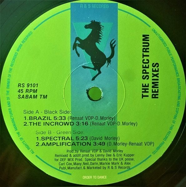 Spectrum - The Spectrum Remixes, Ophalen of Verzenden, Gebruikt, 12 inch, Techno