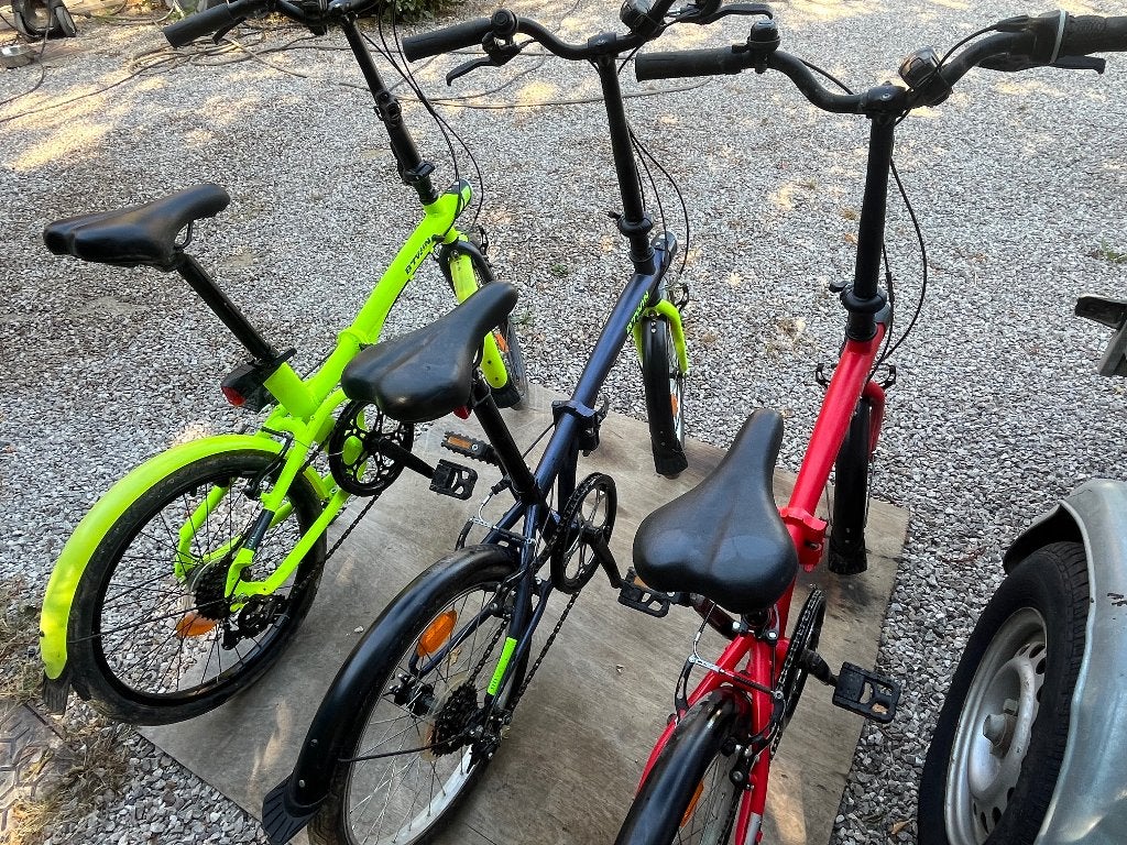 3 vélos pliables b twin, Fietsen en Brommers, Minder dan 14 inch, Versnellingen, Zo goed als nieuw, Totaal opvouwbaar
