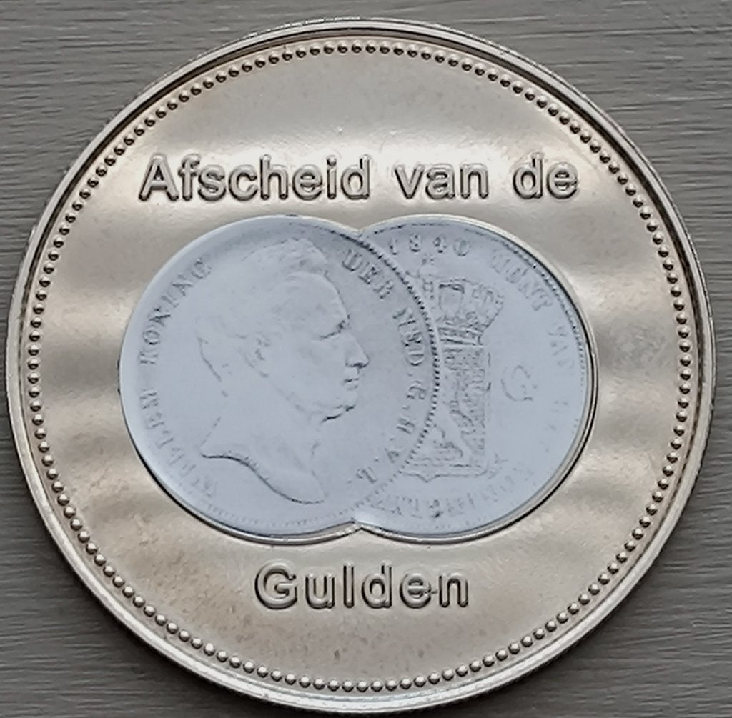 medaille Nederland :afscheid van de gulden: 2 1/2 gulden, Timbres & Monnaies, Enlèvement ou Envoi
