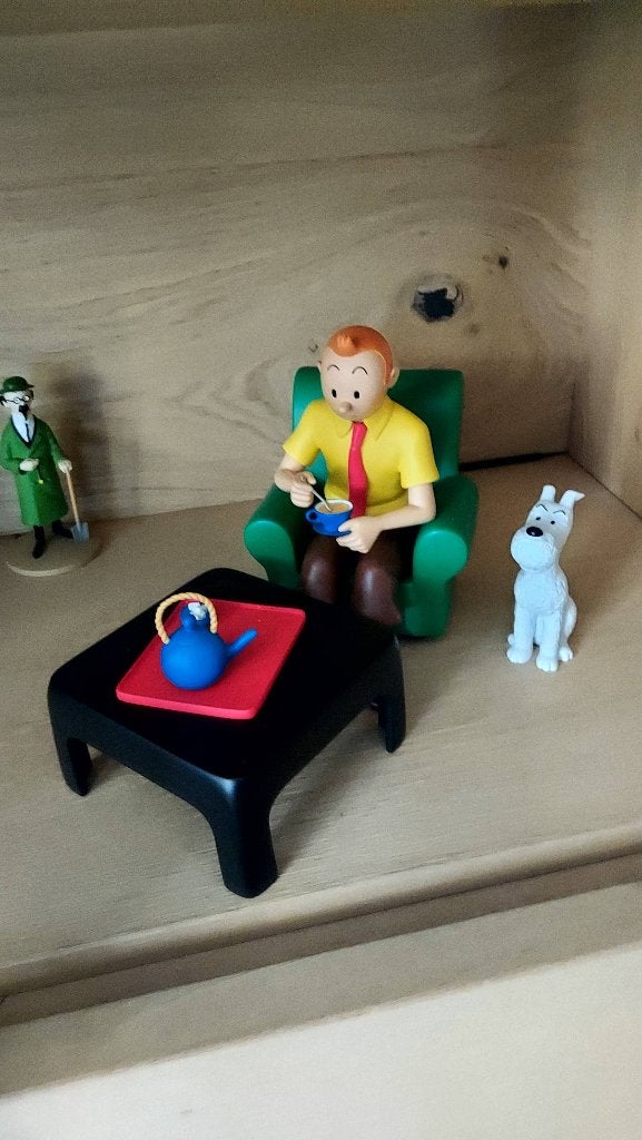 Figurine tintin  lotus bleu  certificat et boite, Collections, Enlèvement ou Envoi, Tintin