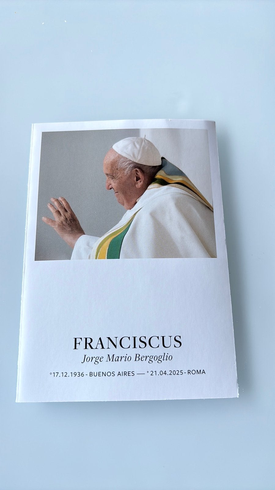Bidprentje Paus Franciscus, Verzamelen, Bidprentjes en Rouwkaarten, Verzenden, Bidprentje