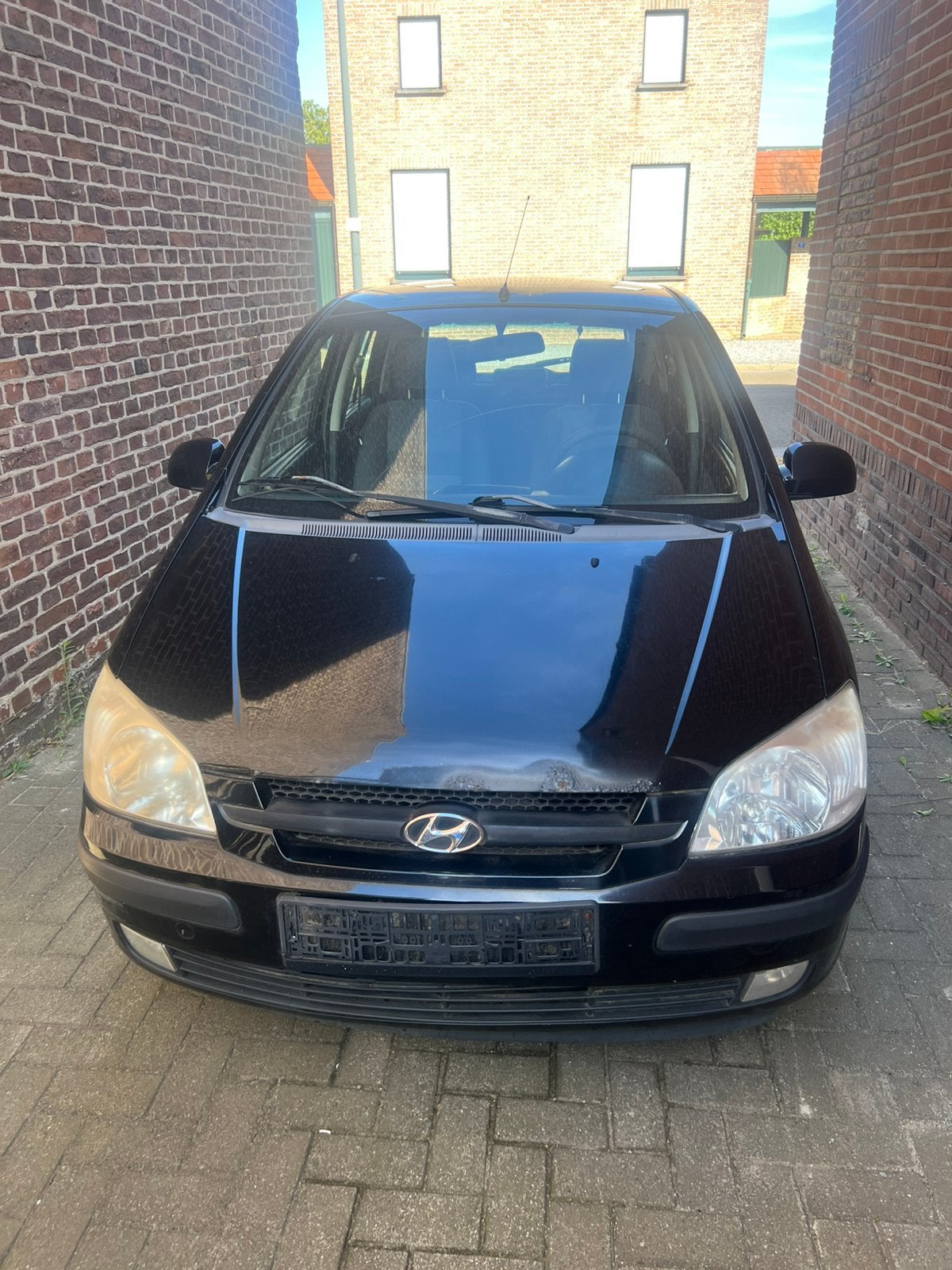 Hyundai getz 1.1 benzine, Auto's, Zwart, Handgeschakeld, 5 deurs, Particulier