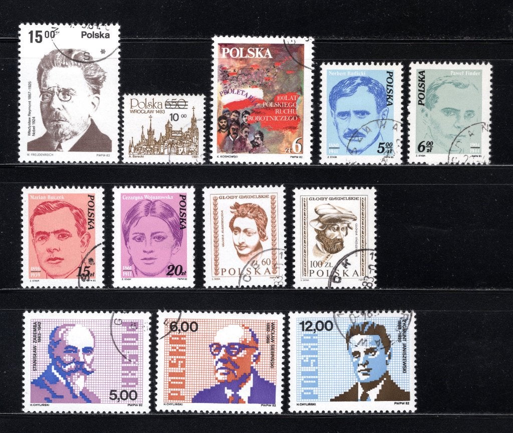 POLOGNE Lot 1982 estampillé, Envoi, Pologne, Affranchi