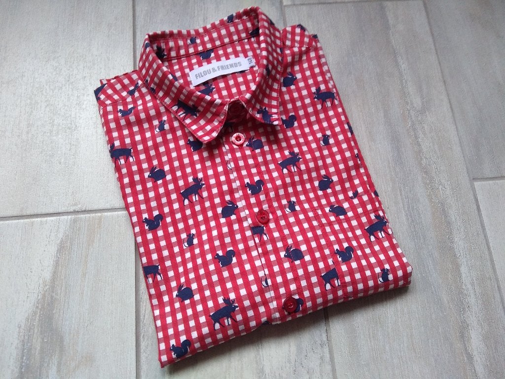 ★ M140 - Hemd Filou & Friends, Garçon, Enlèvement ou Envoi, Comme neuf, Vêtements de nuit ou Sous-vêtements