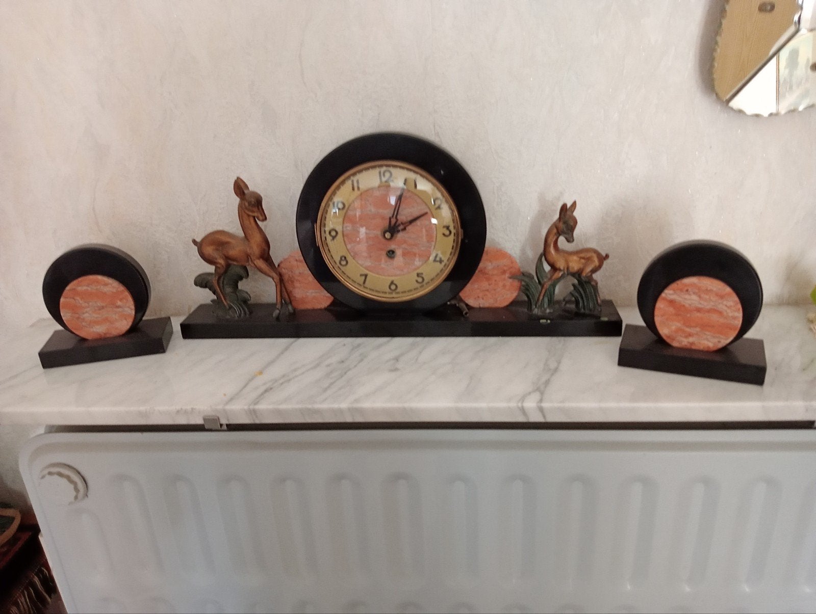 horloge en marbre art déco, Antiquités & Art, Enlèvement