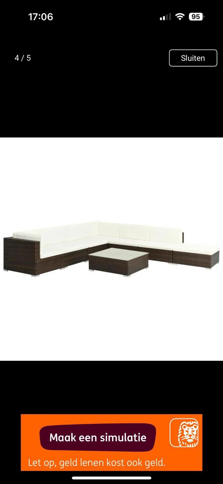 Ensemble lounge de mobilier de jardin en parfait état !, Jardin & Terrasse, Enlèvement, Comme neuf