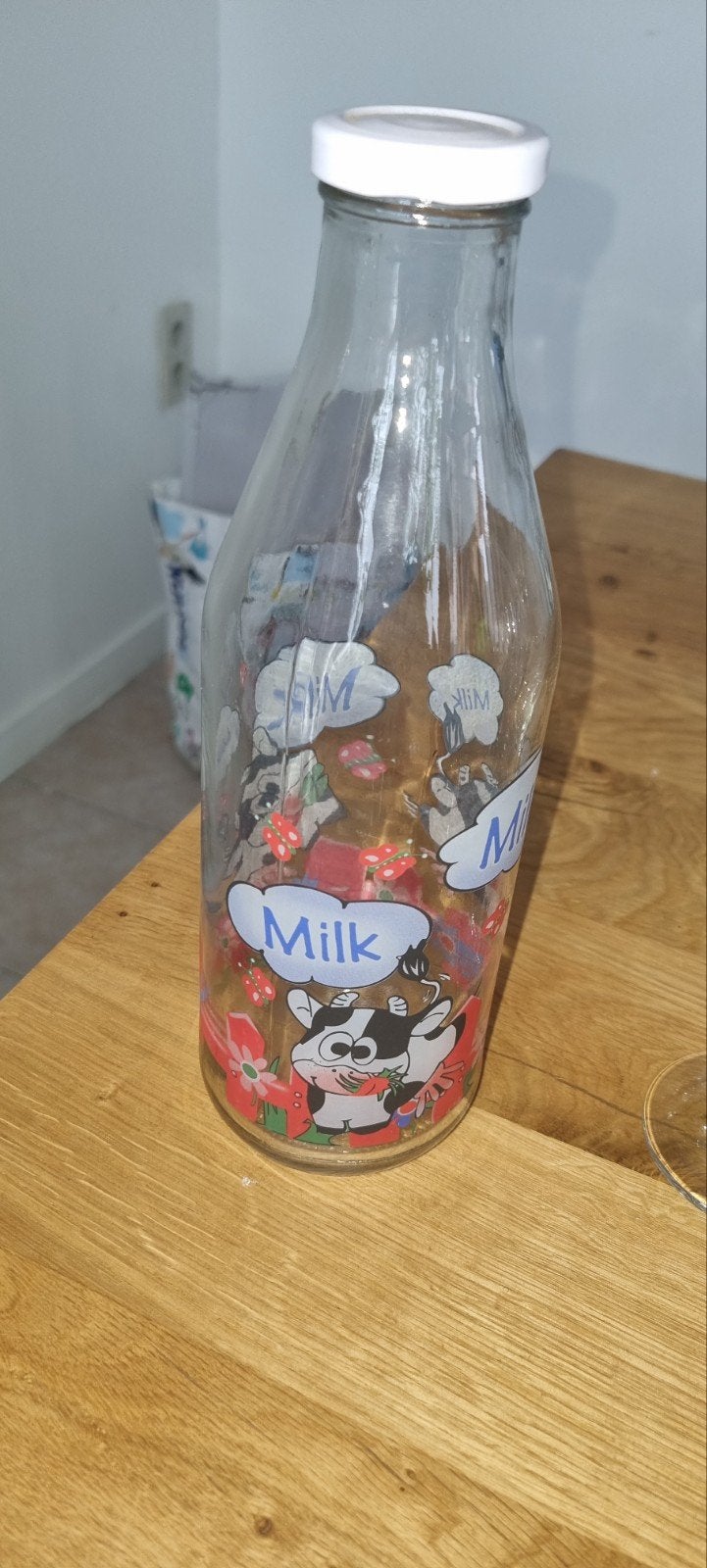 retro melkfles, Ophalen, Zo goed als nieuw, Glas, Vintage